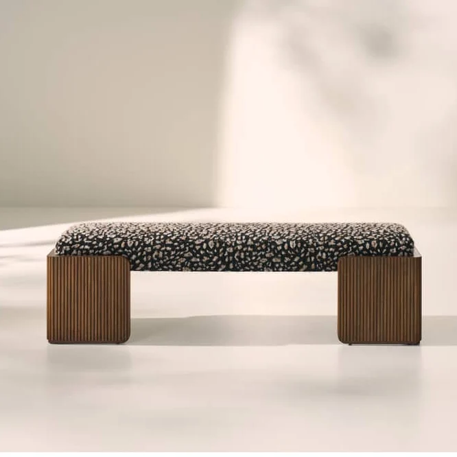 Rowe Furniture Kindred Rectangle Bench ~ Sesame or Godiva Finish ~ Available To Custom Order In All Fabrics - Image 4