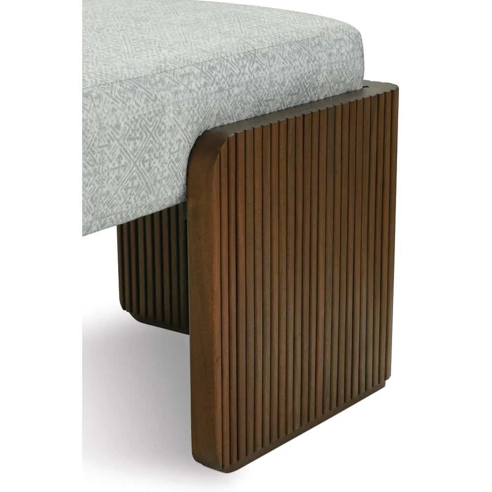 Rowe Furniture Kindred Rectangle Bench ~ Sesame or Godiva Finish ~ Available To Custom Order In All Fabrics - Image 9