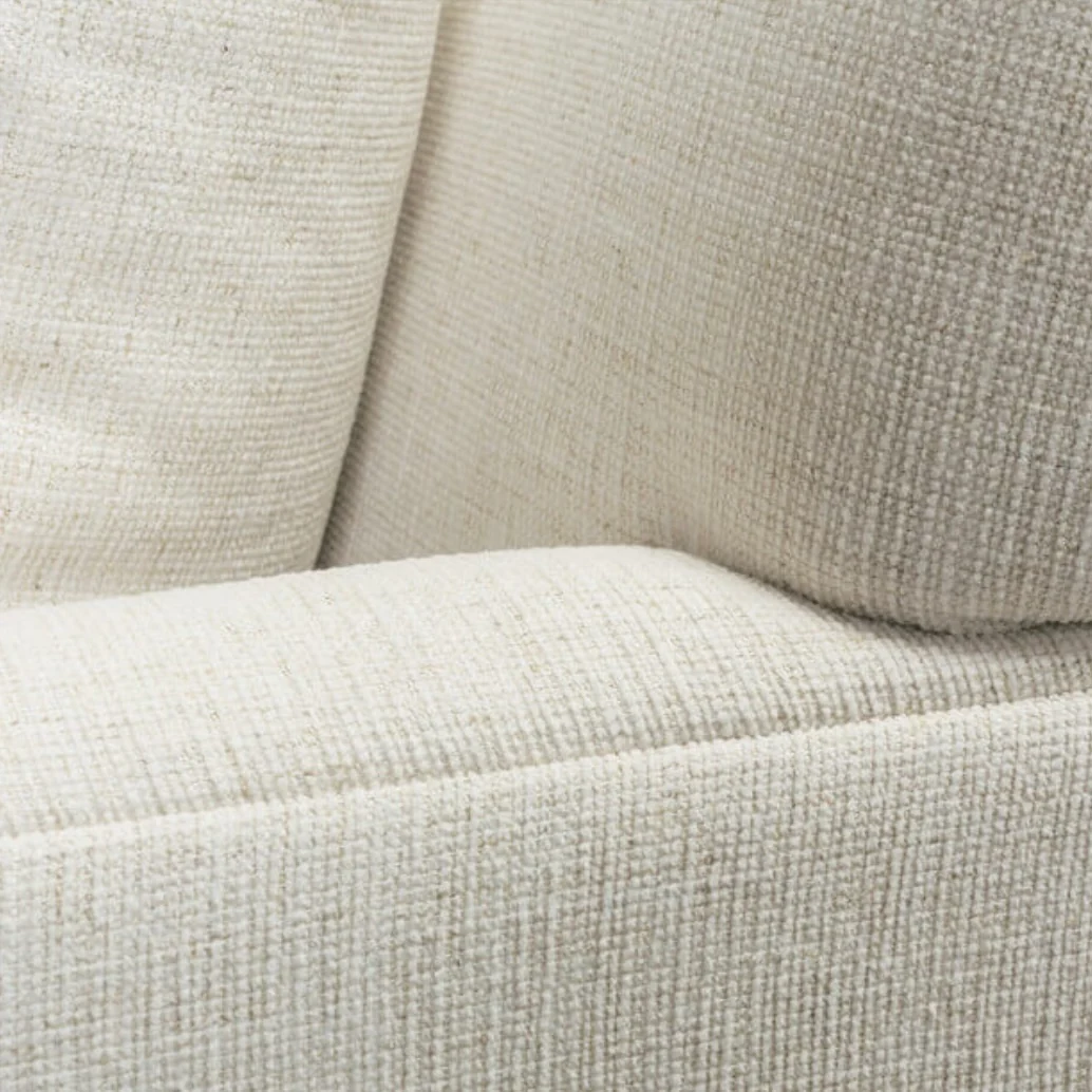 Rowe Furniture Lilah Bone White Plush Chenille Performance Fabric 106” x 110" Sectional ~ Express Collection - Image 8