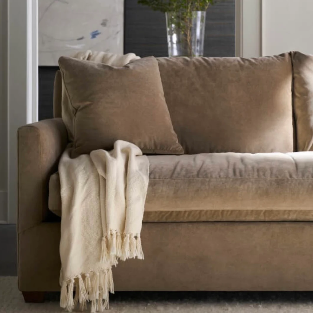Rowe Furniture Lilah Fawn Brushed Velvet 89” Sofa ~ Express Collection - Image 5