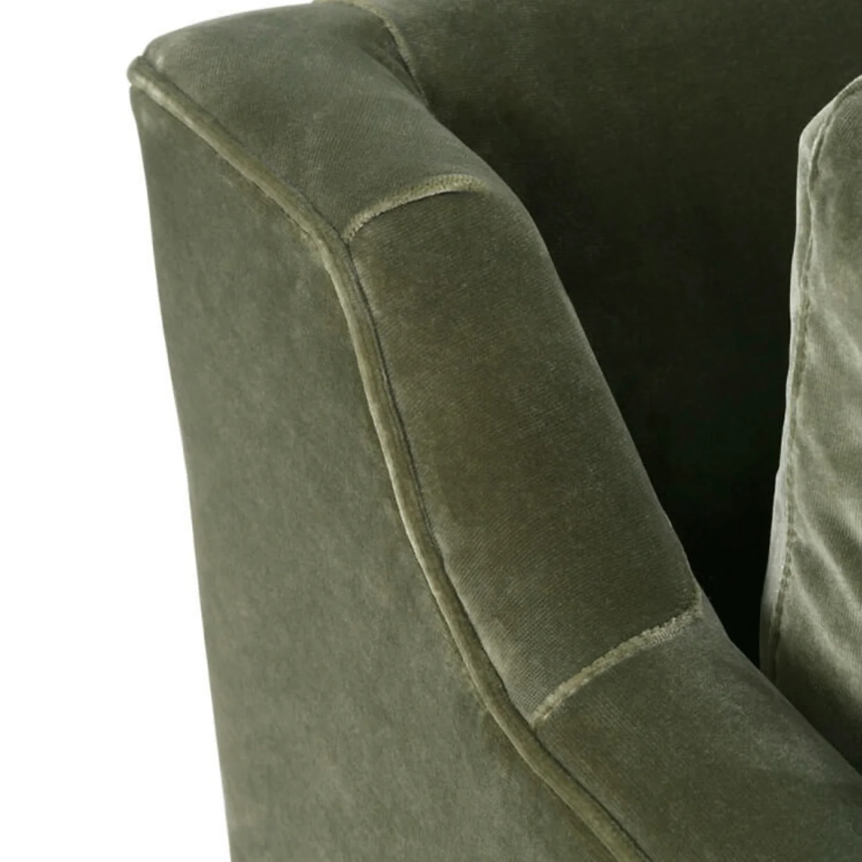 Rowe Furniture Madeline Antiqued Moss Velvet 84” Sofa - Image 8