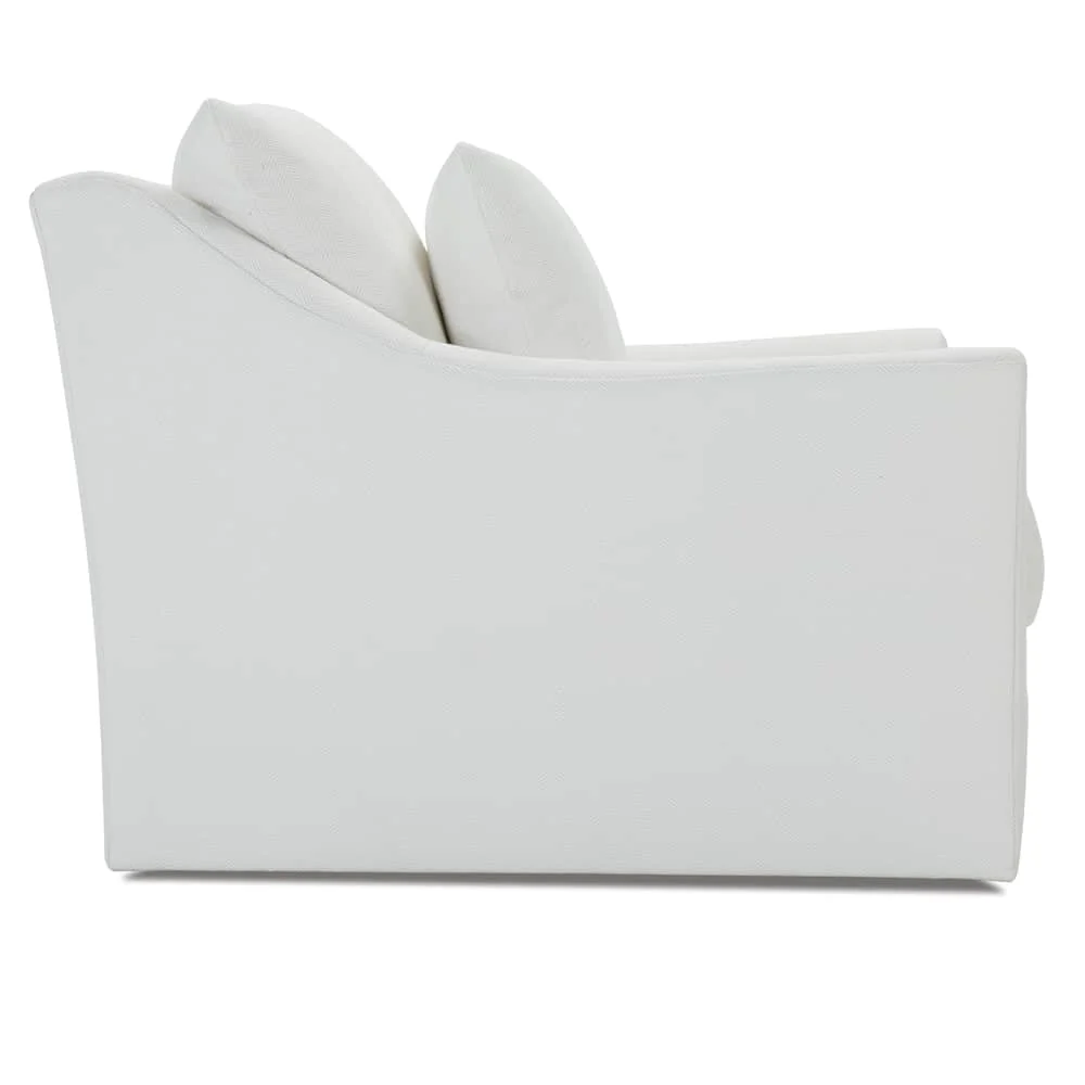 Rowe Furniture Moreau Upholstered Swivel Chair ~ Available To Custom Order In All Fabrics - Image 4