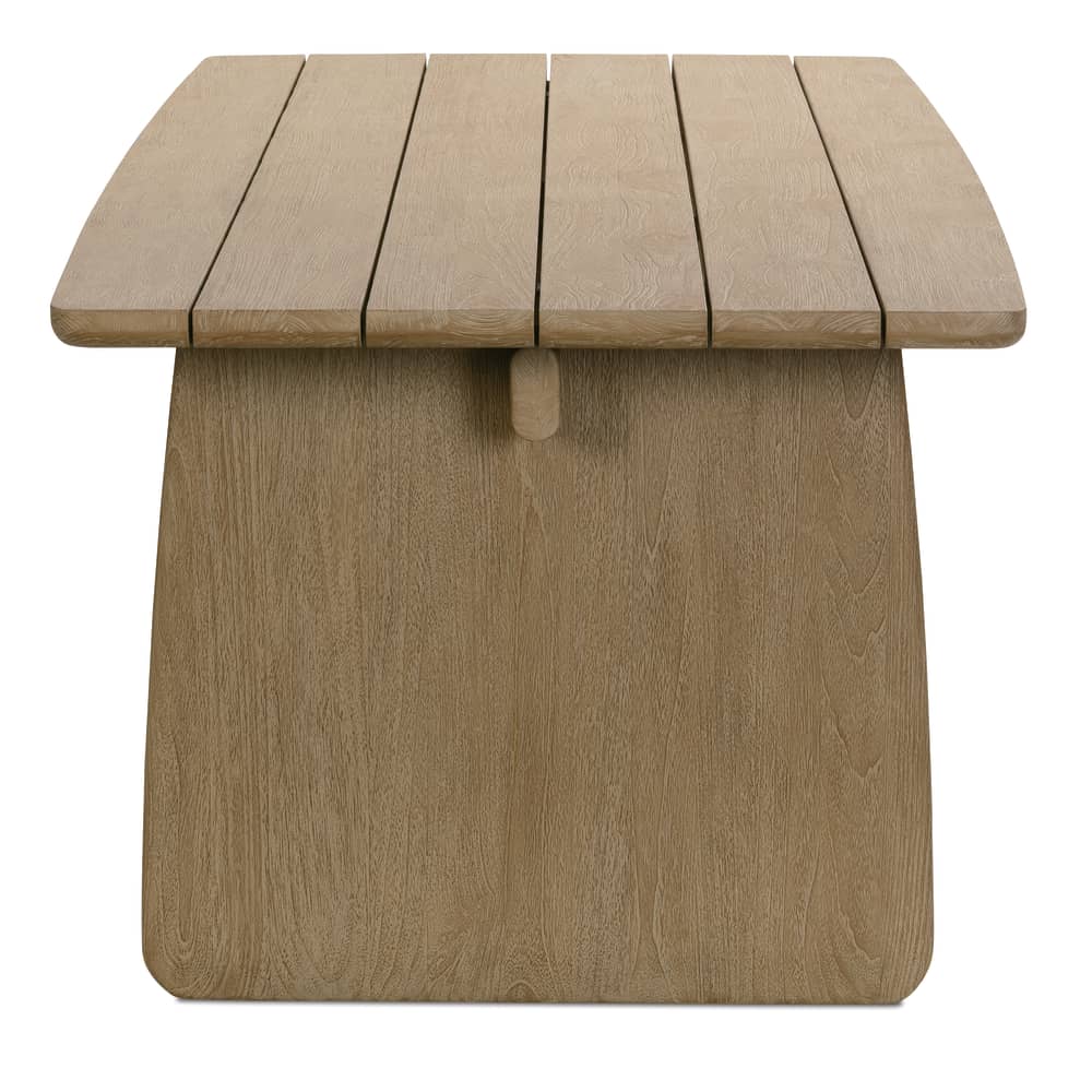 Rowe Furniture Nova Outdoor Rectangle Teak Wood Dining Table - Image 3