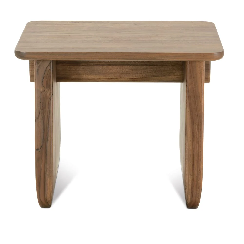 Rowe Furniture Nova Rectangle Teak Wood End Table - Image 4