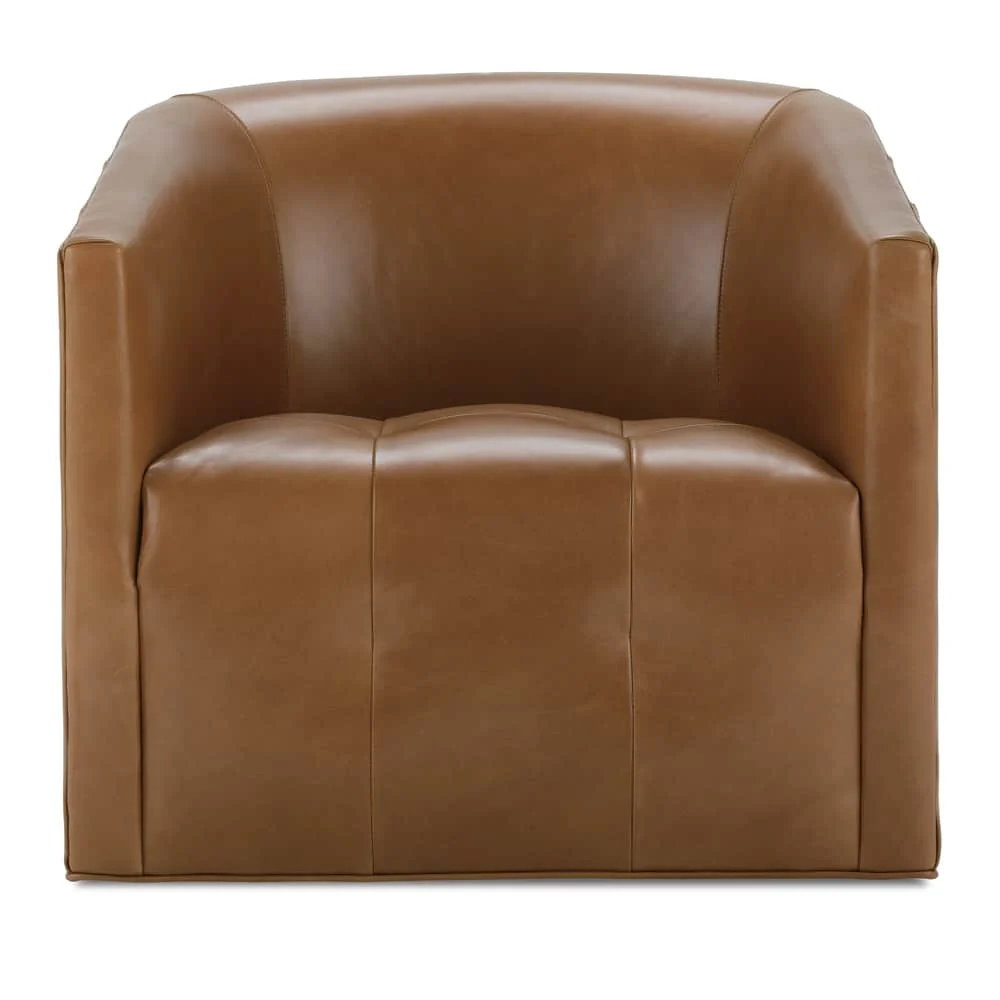 Rowe Furniture Pate Leather Swivel Chair ~ Available To Custom Order In All Leathers - Image 2