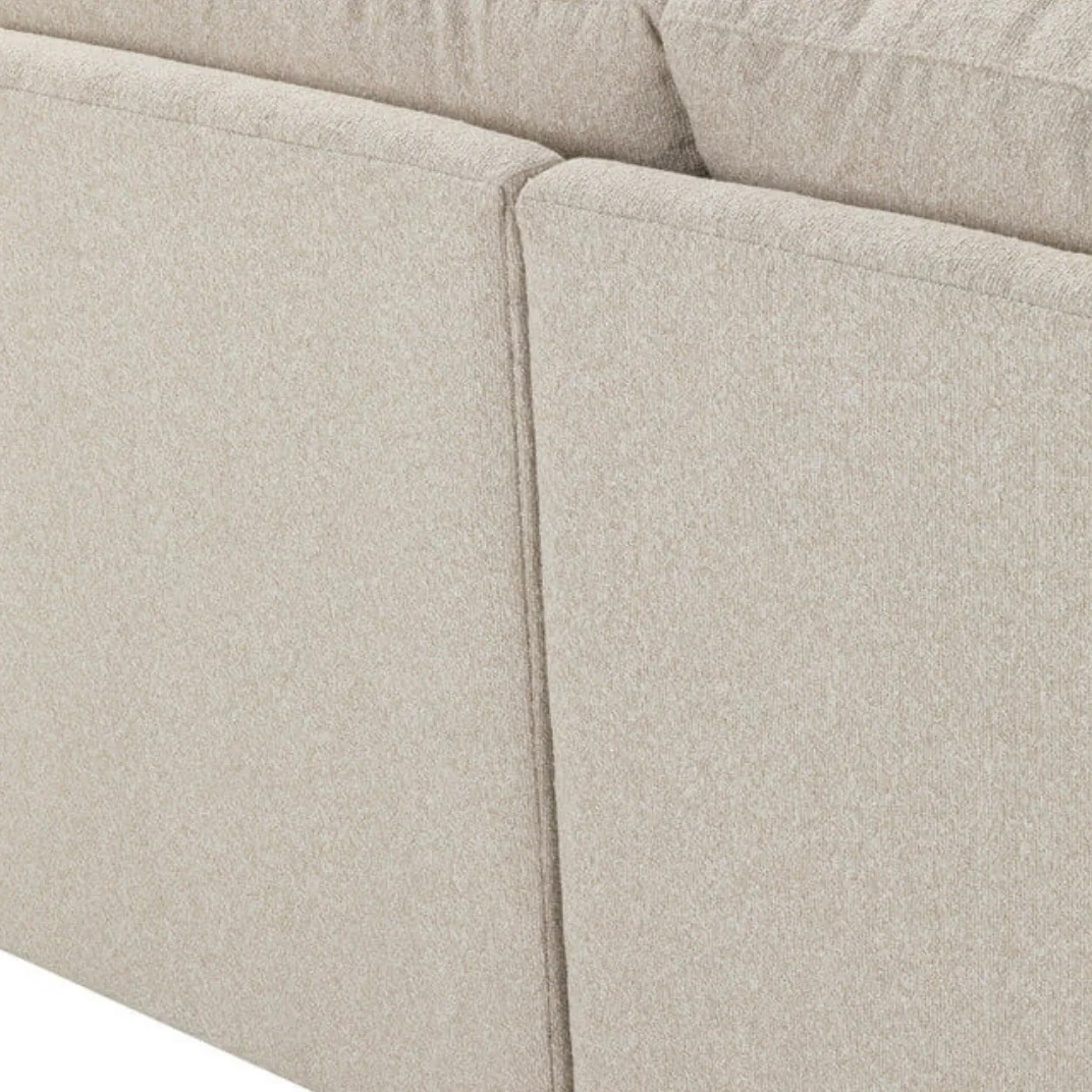 Rowe Furniture Sylvie Sand Boucle Bench Seat Sectional Sofa 116" x 110" - Image 8