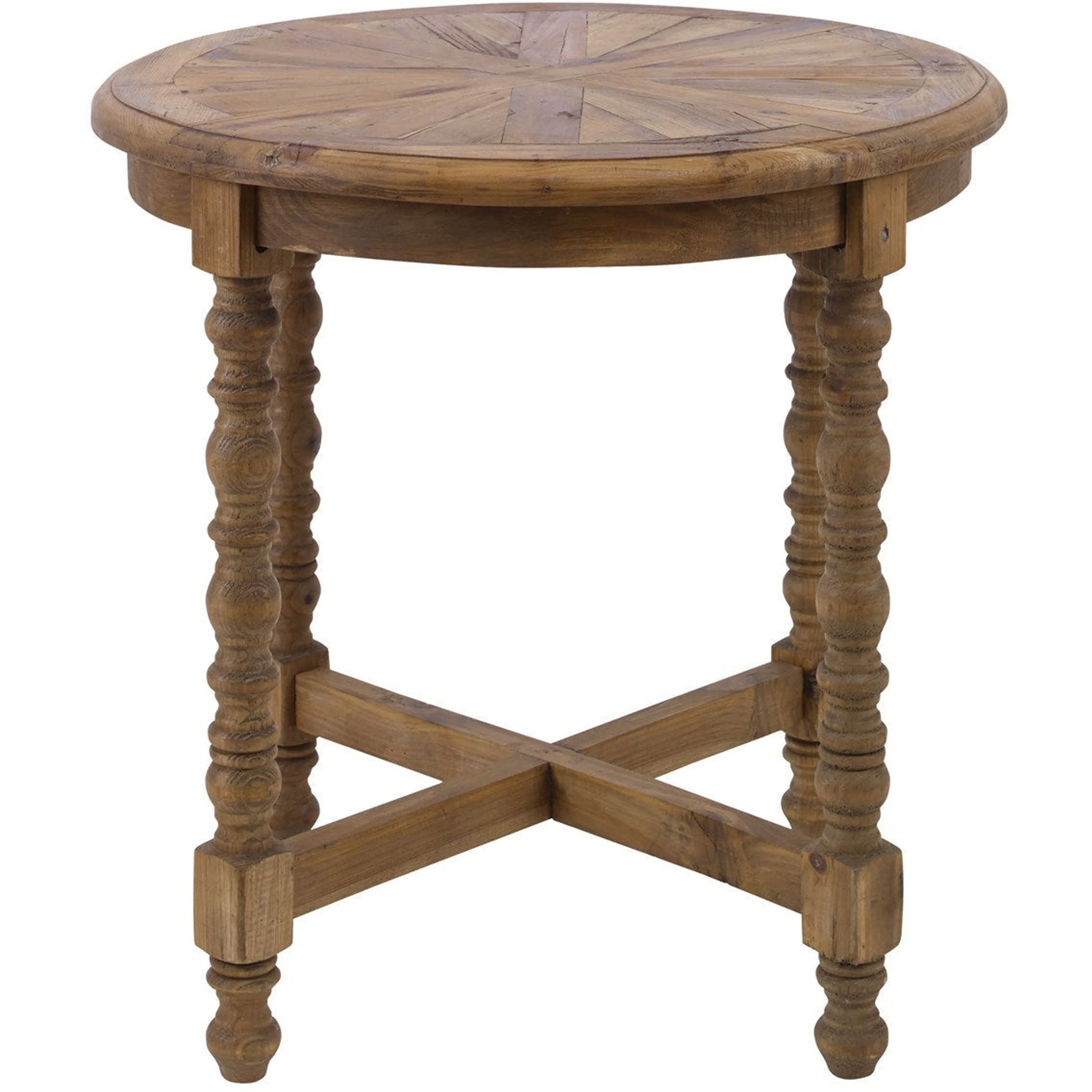 Uttermost Samuelle Reclaimed Wood Rustic Round End Table - Image 5