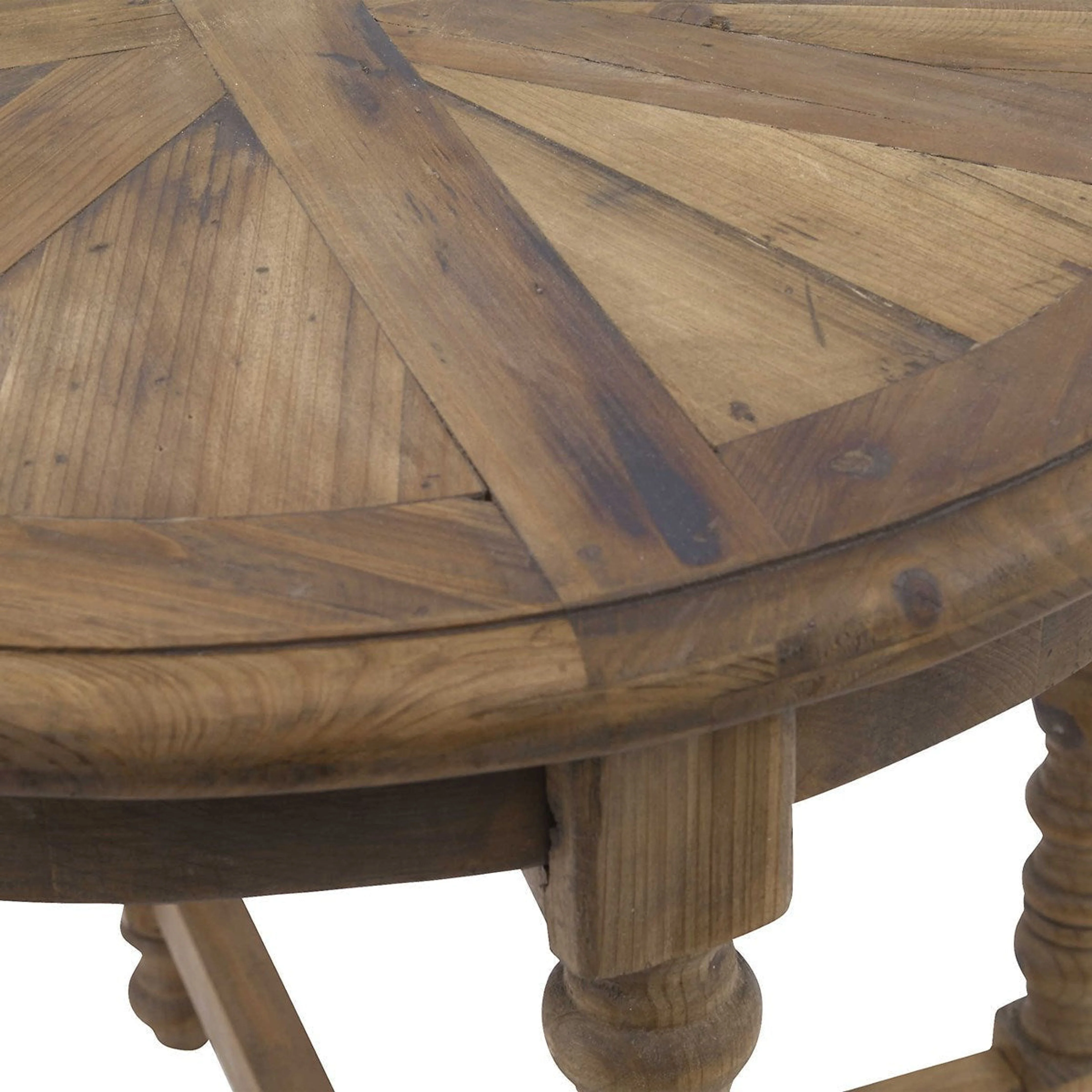 Uttermost Samuelle Reclaimed Wood Rustic Round End Table - Image 6