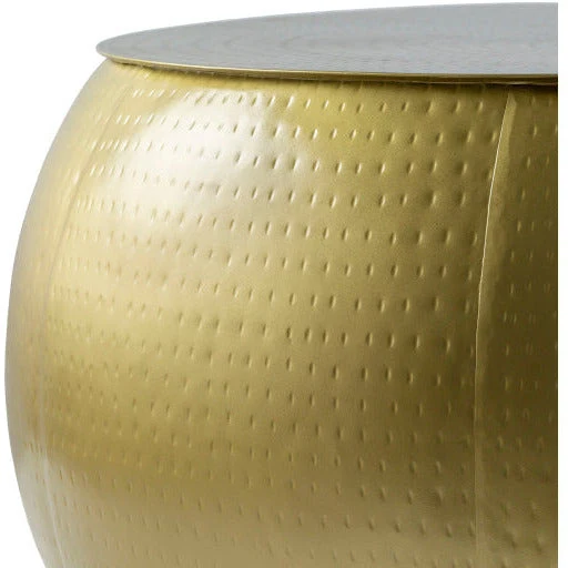 Surya Sansa Modern Gold Metal Round Coffee Table SAA-002 - Image 3