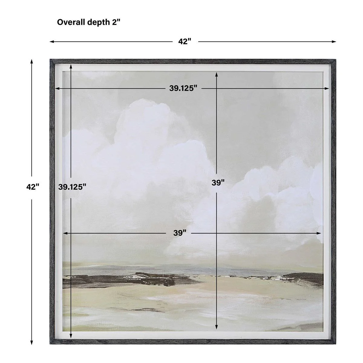 Uttermost Soft Clouds Landscape Framed Print - Image 7