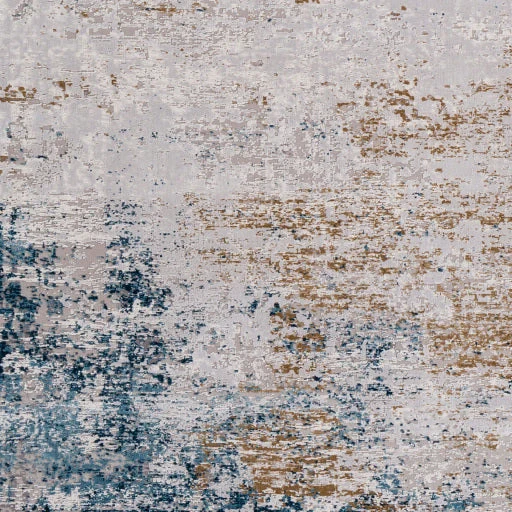 Surya Rugs Solar Collection Sky Blue, Dark Blue, Saffron, White, Gray & Charcoal Area Rug SOR-2301 - Image 10
