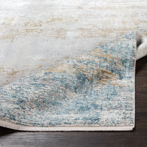 Surya Rugs Solar Collection Sky Blue, Dark Blue, Saffron, White, Gray & Charcoal Area Rug SOR-2301 - Image 11