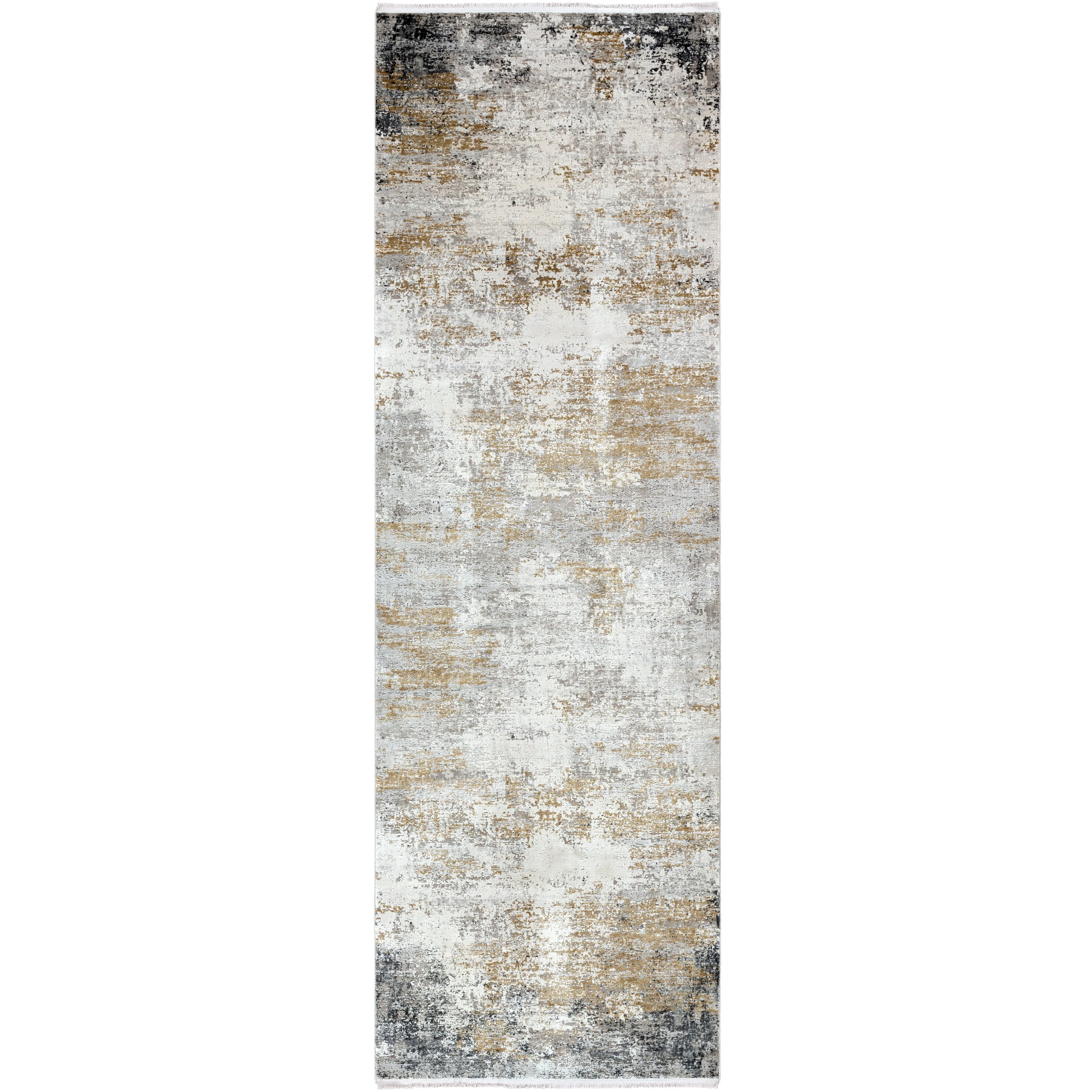 Surya Rugs Solar Collection Charcoal, Gray, Saffron & White Area Rug SOR-2302 - Image 3