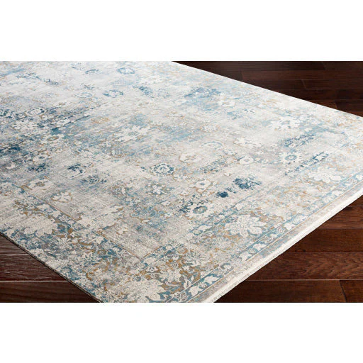 Surya Rugs Solar Collection Sky Blue, Dark Blue, Gray, Charcoal, White & Saffron Area Rug SOR-2307 - Image 7