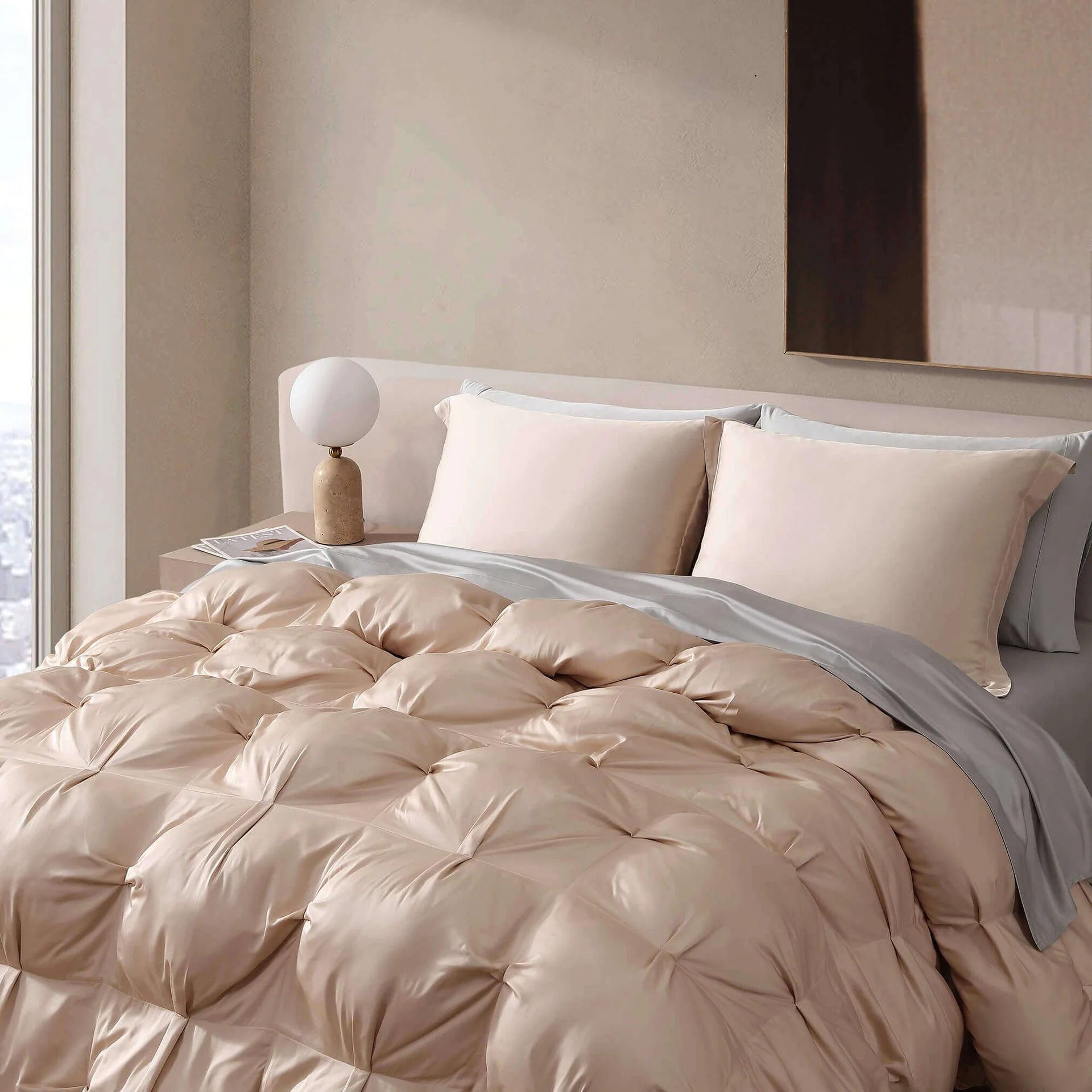Sunday Citizen Blush Premium Bamboo Bubble Comforter ~ Available in King and Queen Sizes - Image 4