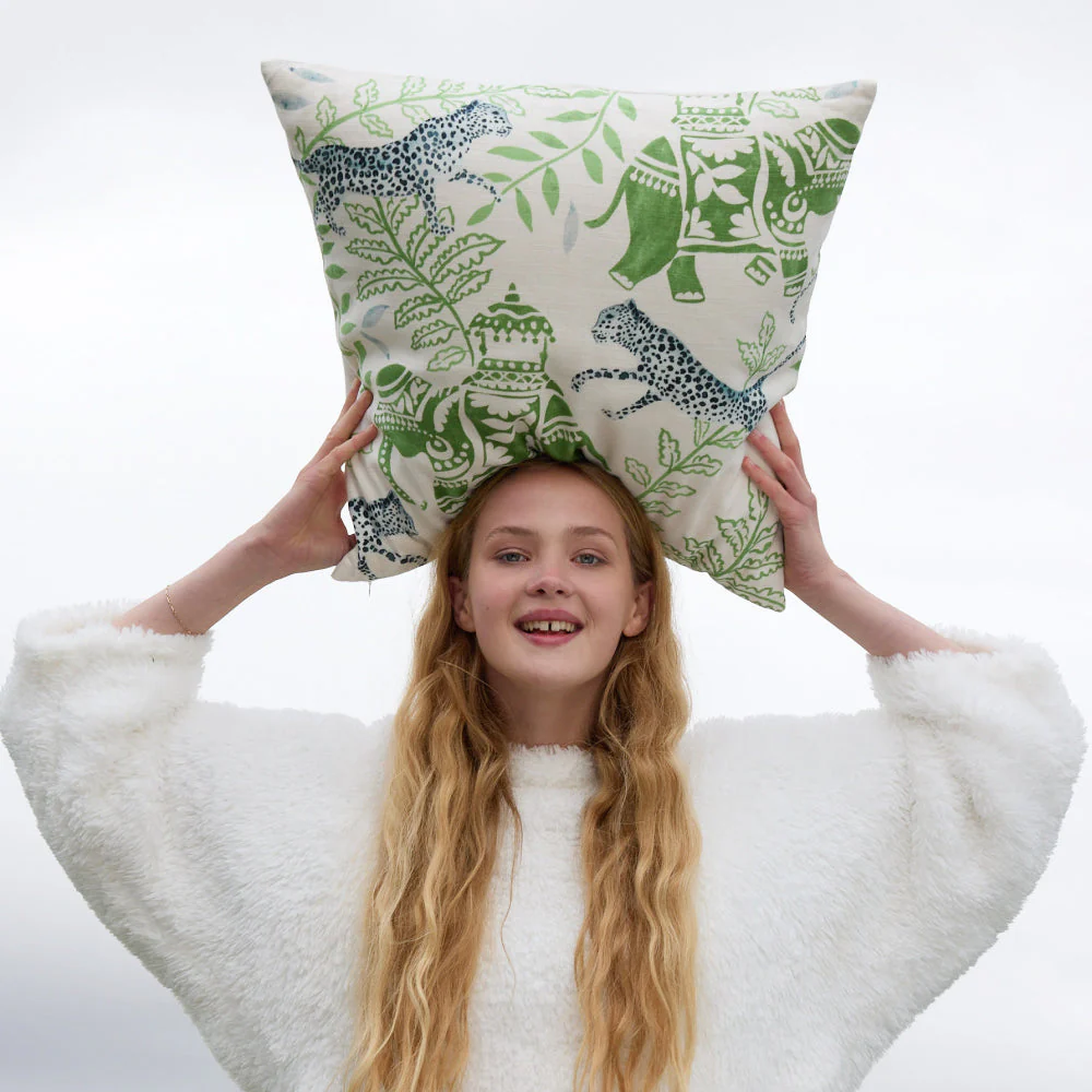 Sunday Citizen Elephant Ambari Big Throw Pillow ~ 20 x 20 - Image 2