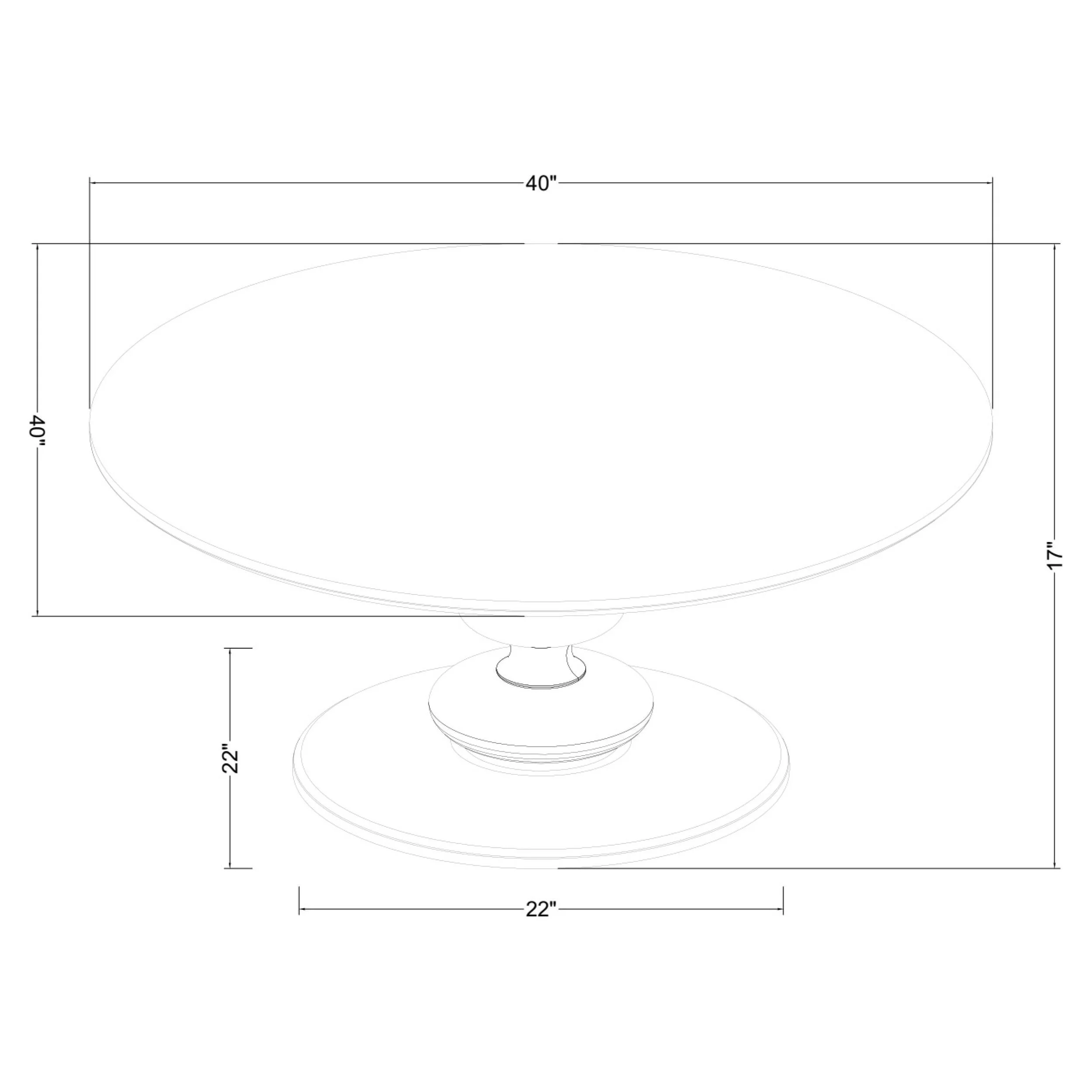 Surya Adour Modern Natural Oak Round Coffee Table - Image 4