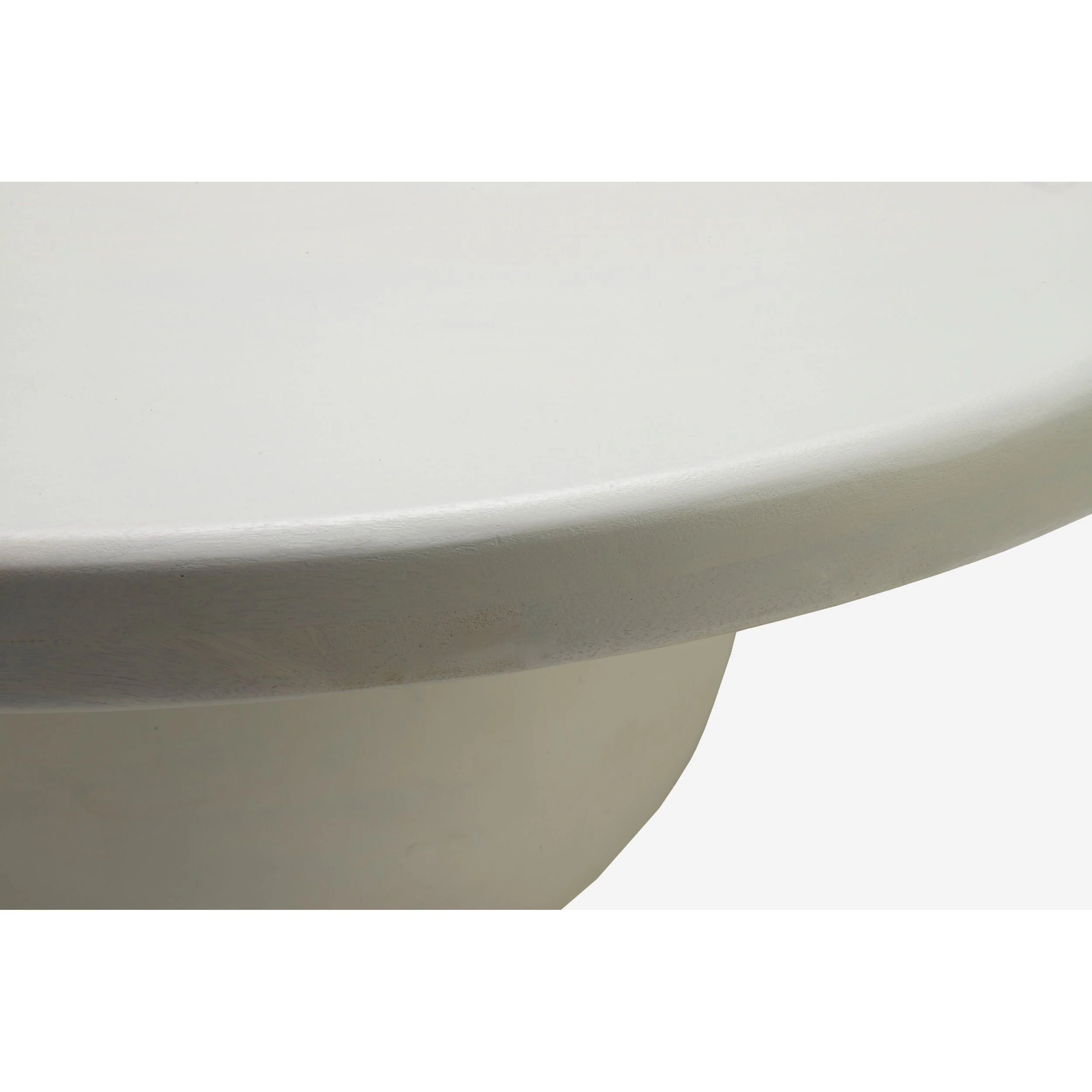 Surya Gant Modern White Mango Wood Round Coffee Table - Image 3