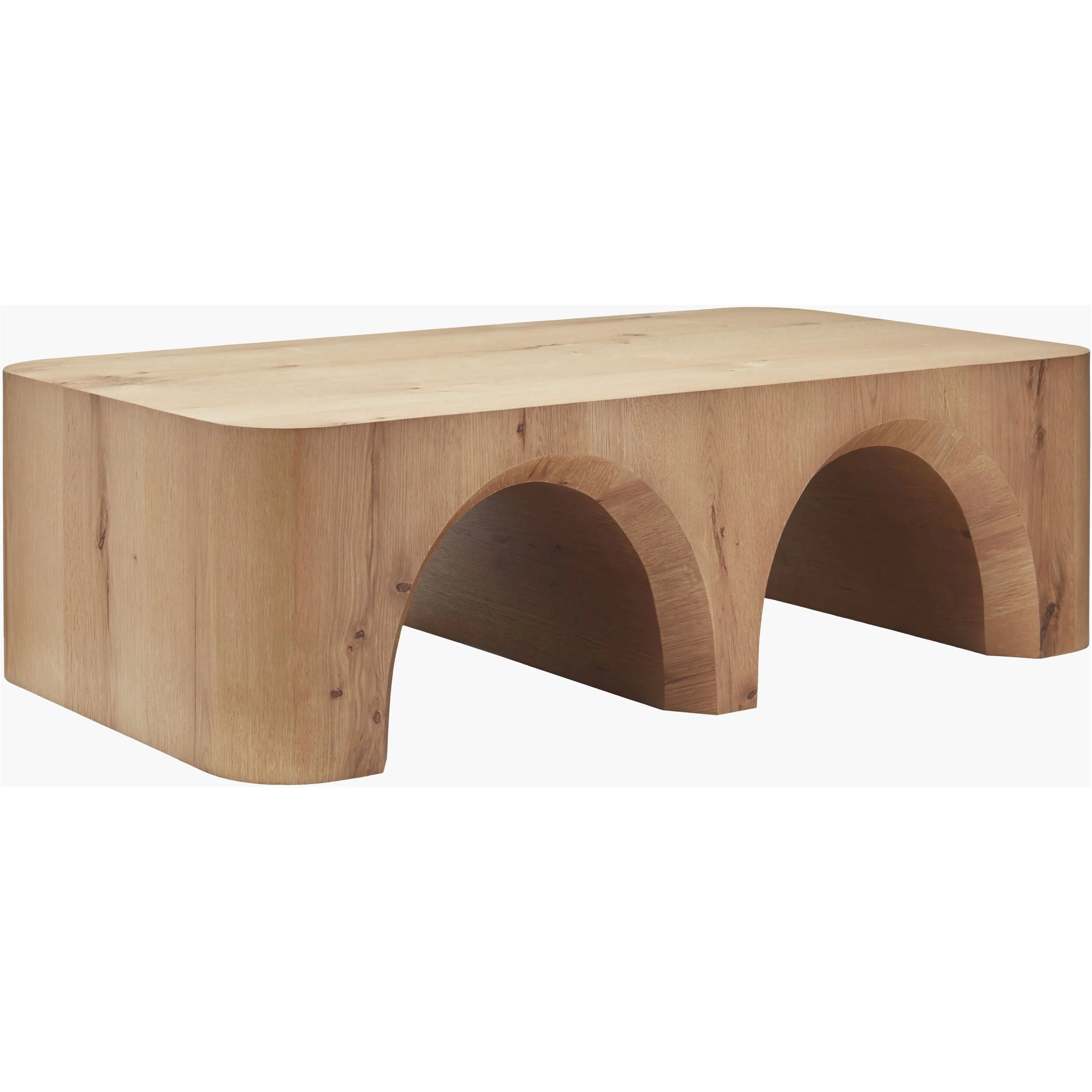 Surya Grayson Modern Natural Oak Coffee Table - Image 3