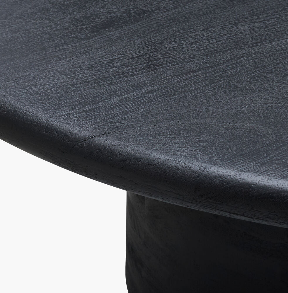 Surya Koben Modern Black Sandblasted Mango Wood  Round Dining Table ~ Available in 2 sizes - Image 8