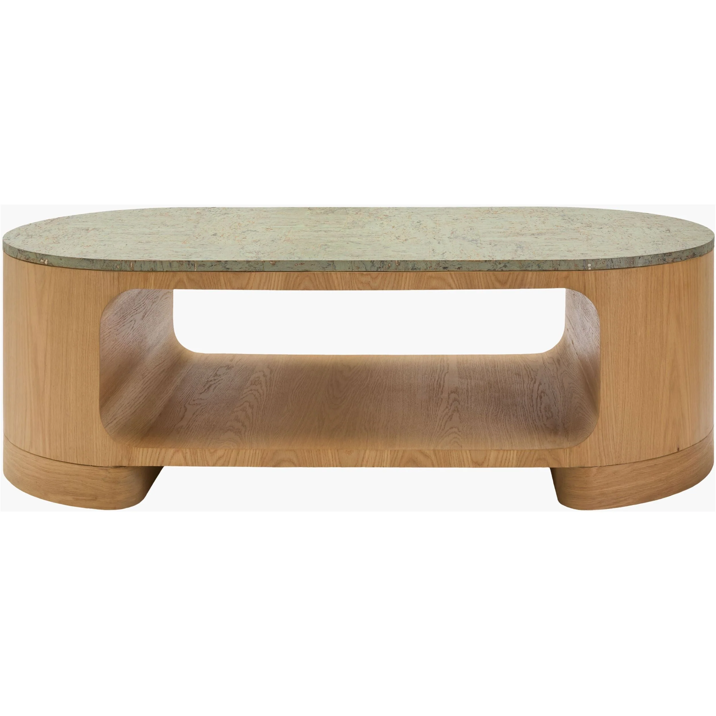 Surya Poros Modern Natural Oak and Cork Coffee Table - Image 4