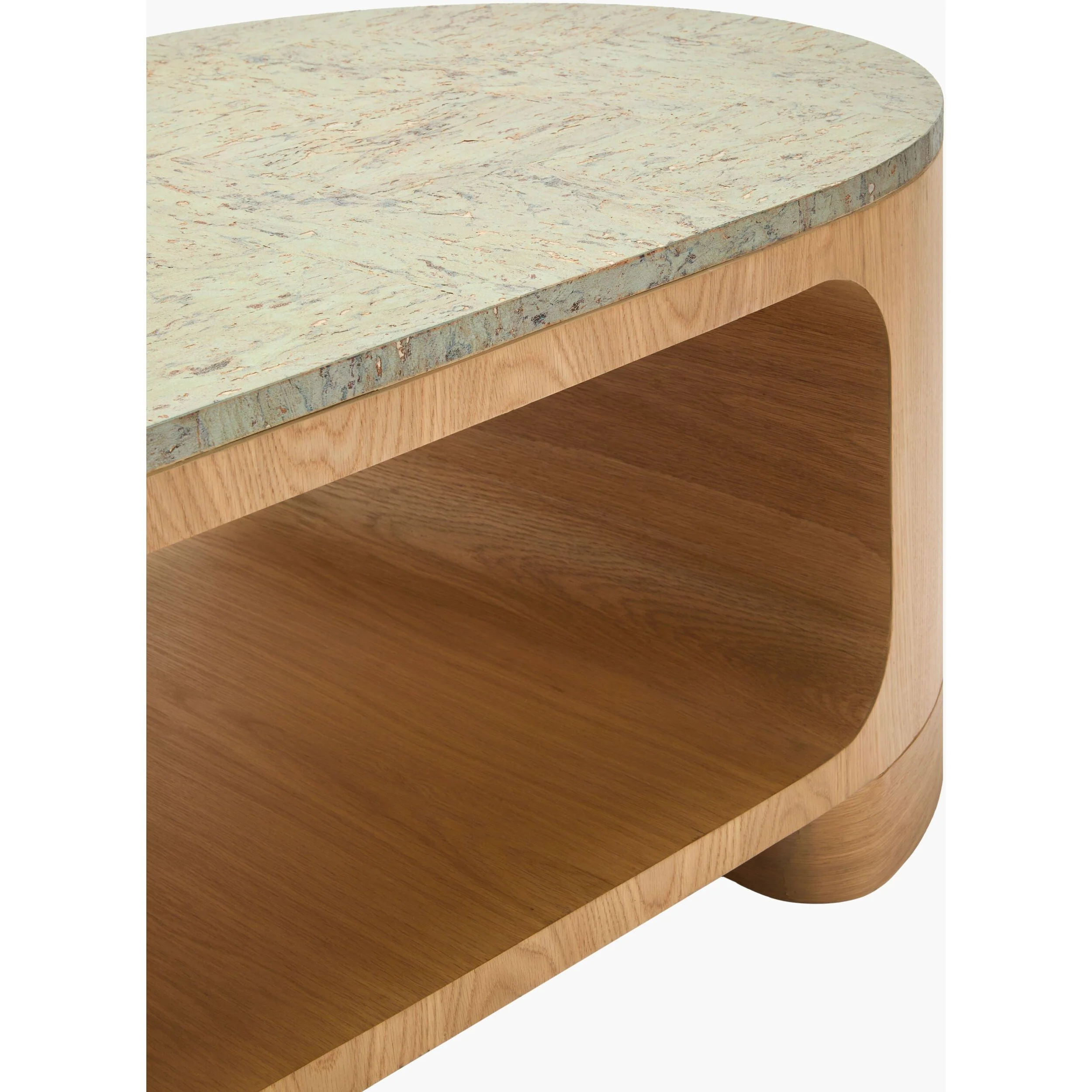 Surya Poros Modern Natural Oak and Cork Coffee Table - Image 5