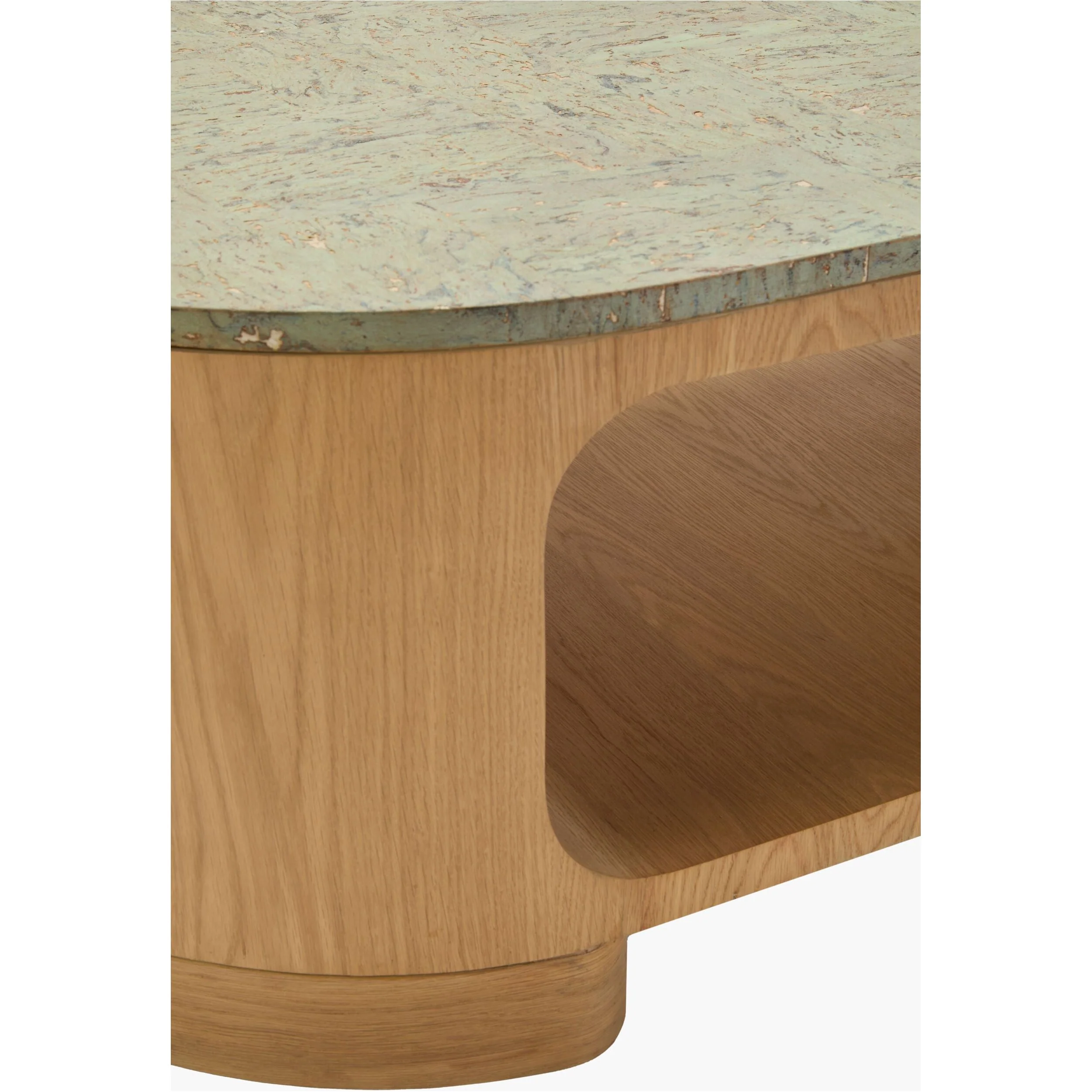 Surya Poros Modern Natural Oak and Cork Coffee Table - Image 7