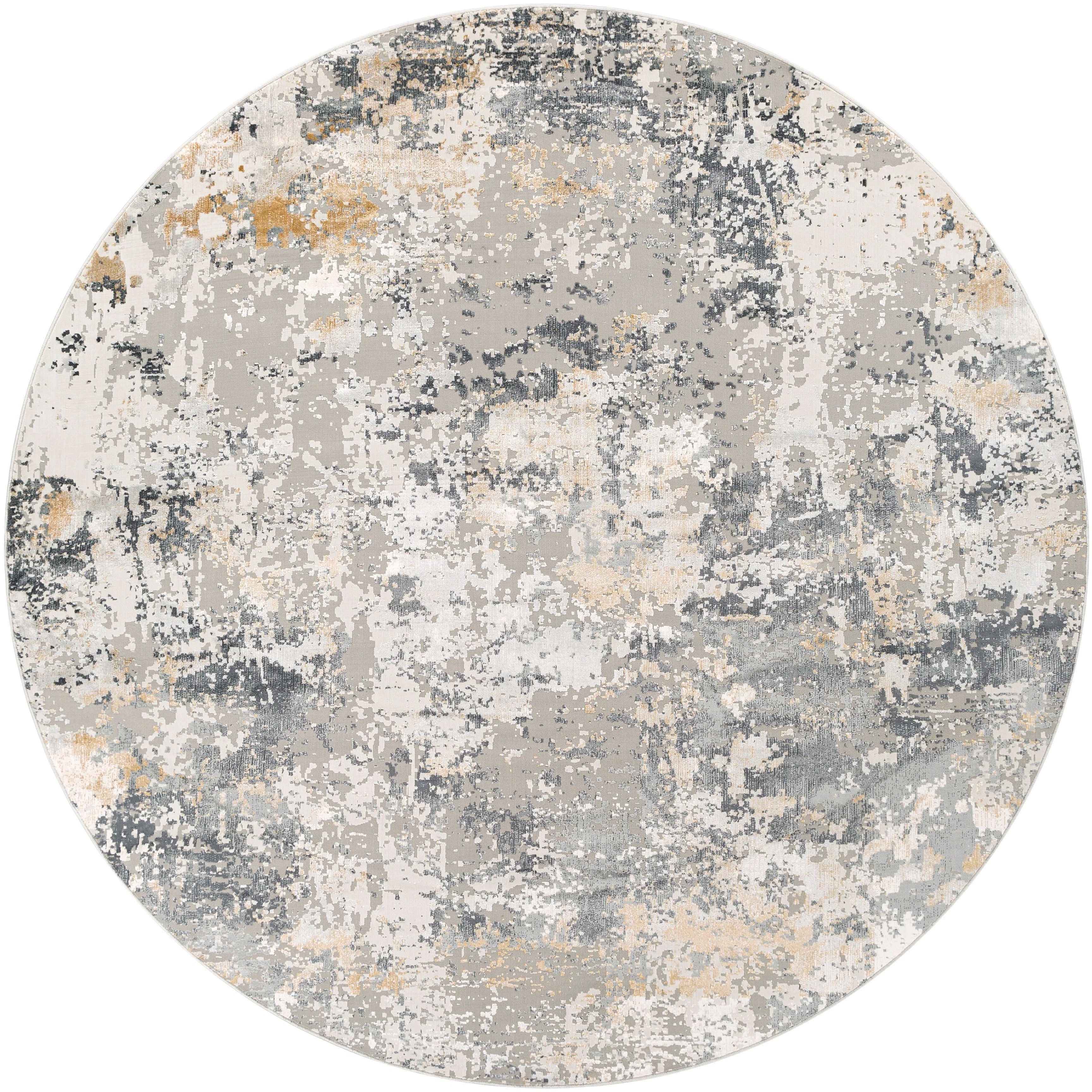 Surya Rugs Aisha Collection Charcoal, Gray, Light Gray & Mustard Area Rug AIS-2303 - Image 3