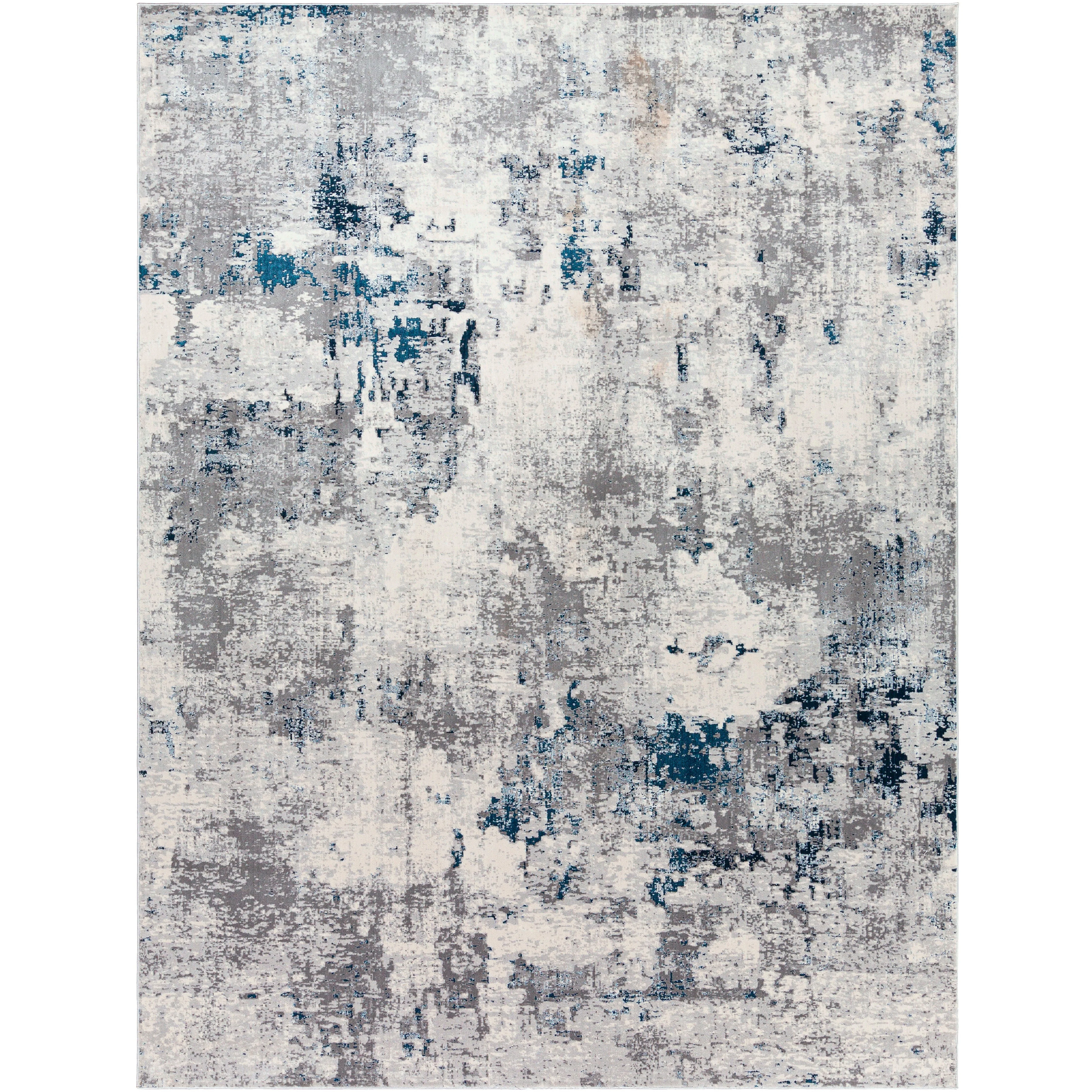 Surya Rugs Aisha Collection Charcoal, Light Gray, Blue & Off White Area Rug AIS-2314 - Image 5