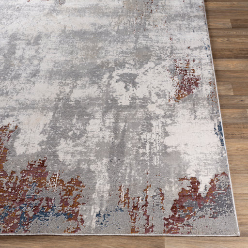 Surya Rugs Aisha Collection Charcoal, Light Gray, Lavender, Gray, Off White & Brick Red Area Rug AIS-2315 - Image 5