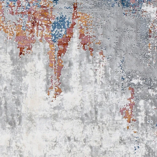 Surya Rugs Aisha Collection Charcoal, Light Gray, Lavender, Gray, Off White & Brick Red Area Rug AIS-2315 - Image 6