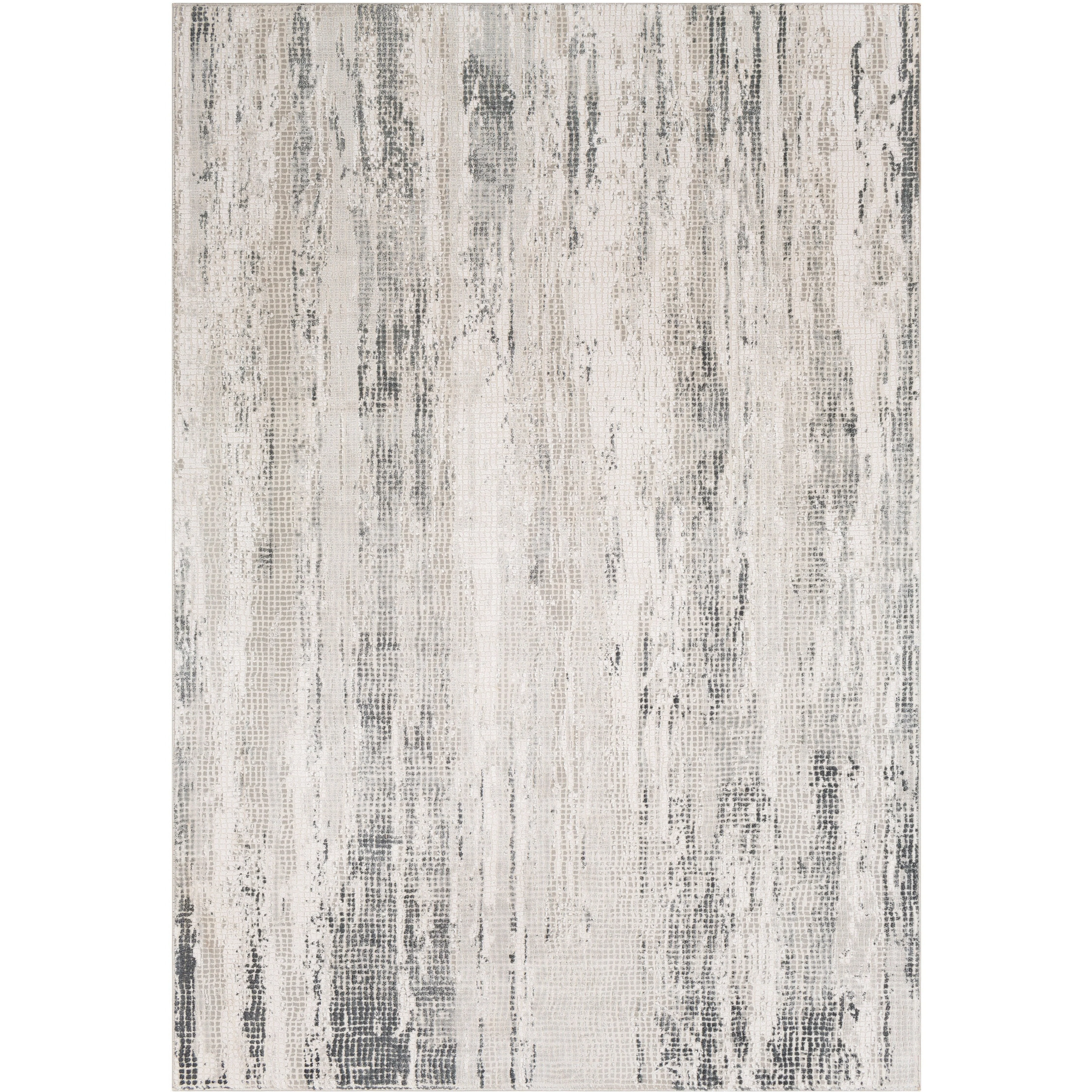 Surya Rugs Aisha Collection Gray, Charcoal, Light Gray & Off White Area Rug AIS-2304