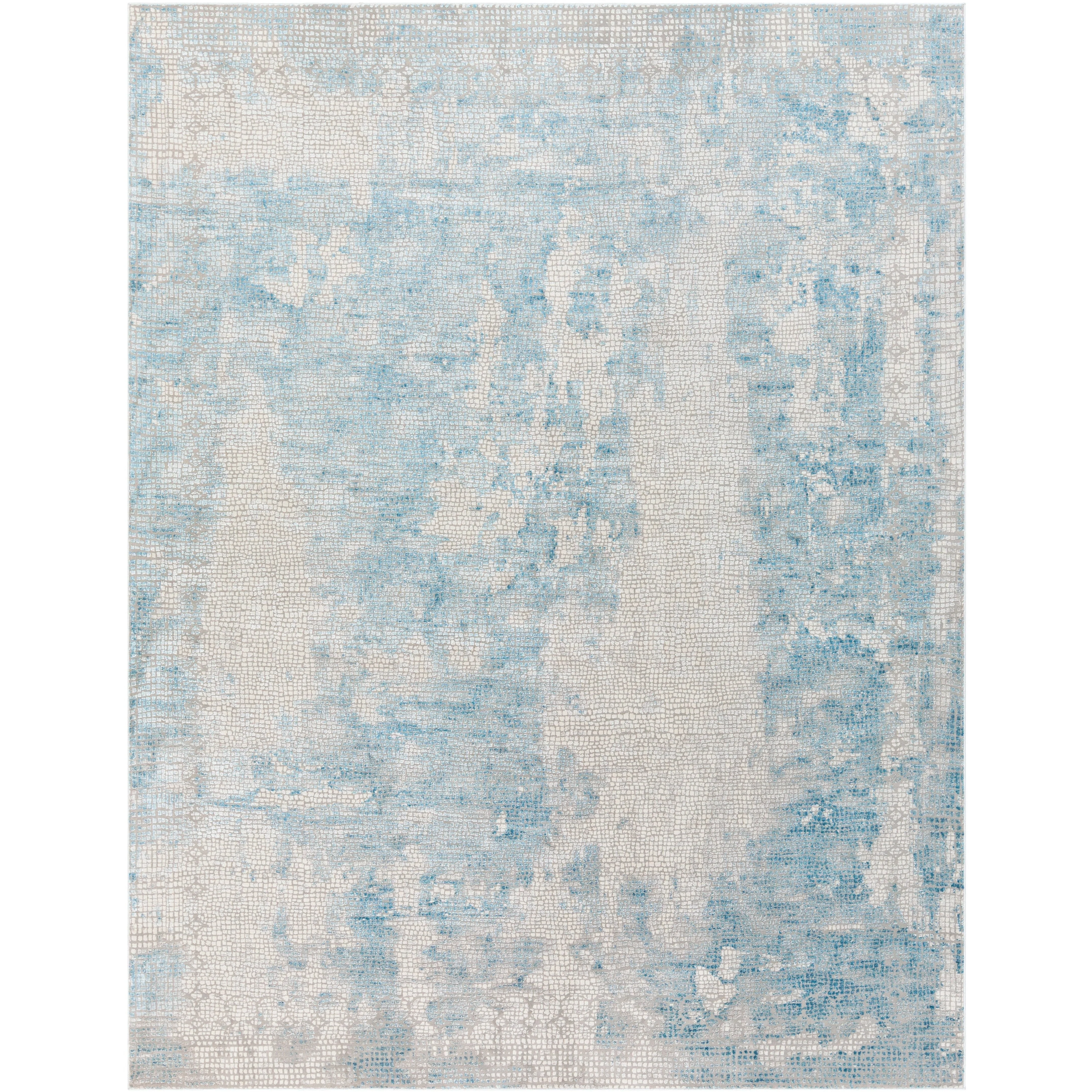 Surya Rugs Aisha Collection Light Blue, Gray & Off White Area Rug AIS-2301 - Image 4