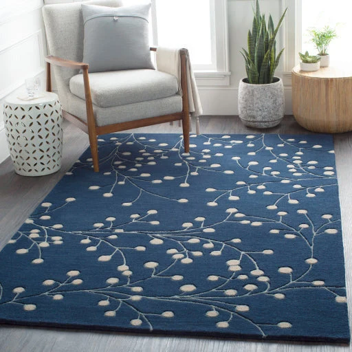 Surya Rugs Athena Collection Ink Blue & Tan Area Rug ATH-5156 - Image 6