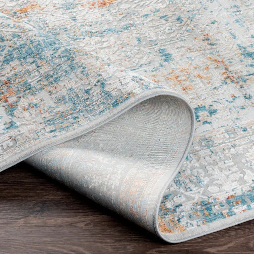 Surya Rugs Carmel Collection Taupe, Blue, Mustard, Off White & Light Gray Area Rug CRL-2317 - Image 4