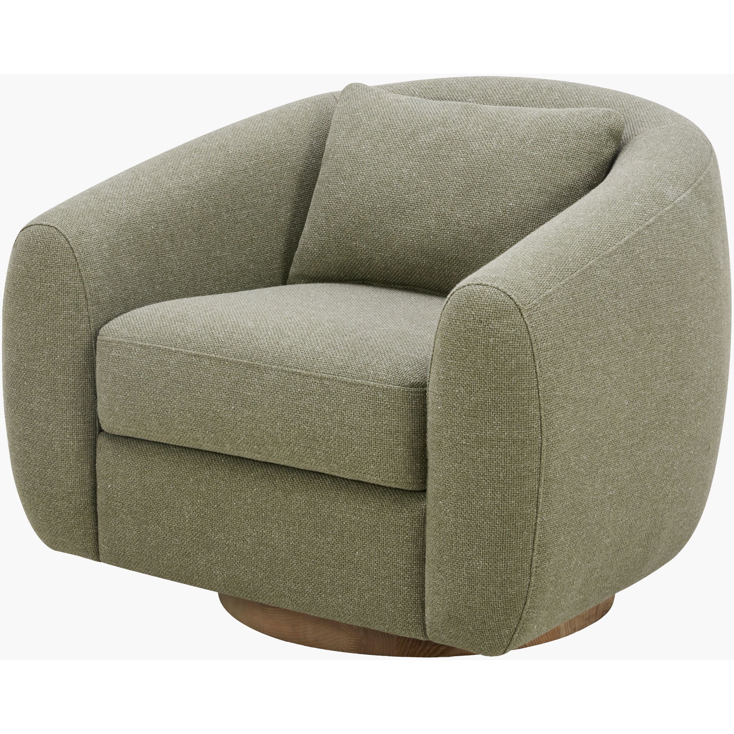 Becki Owens x SURYA Loma Swivel Chair in Grass Green - Image 3