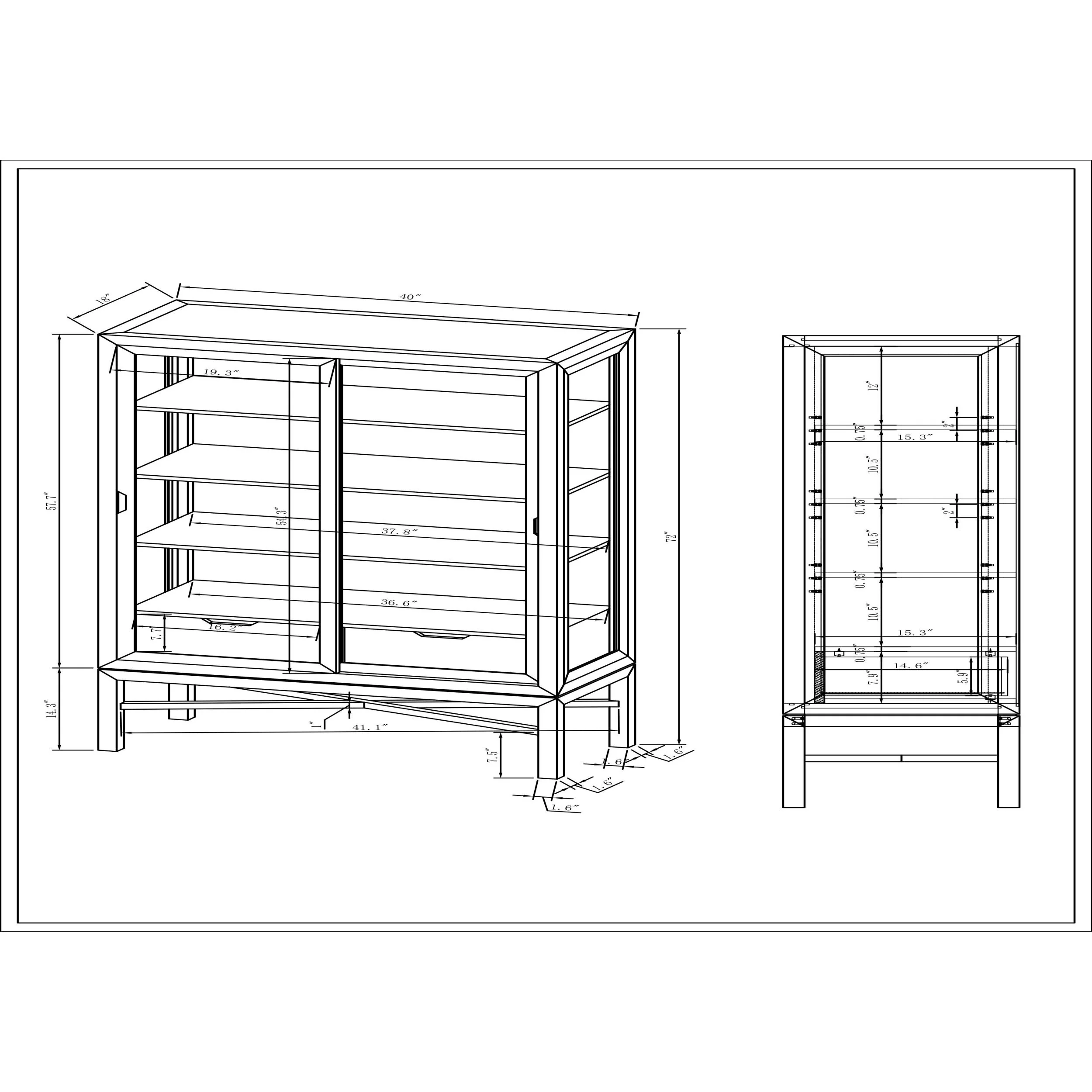 Becki Owens x SURYA Modern Tall Marin Bookcase in Black Stained Oak - Image 8