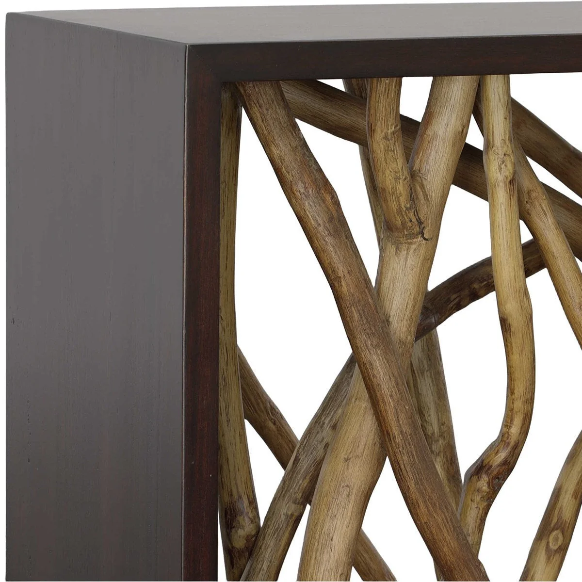 Uttermost Teak Maze Gathered Branches Rustic Modern Wood Console Table - Image 5