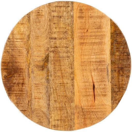 Surya Troyes Modern Natural Wood Round Accent Side Table TOE-004 - Image 4