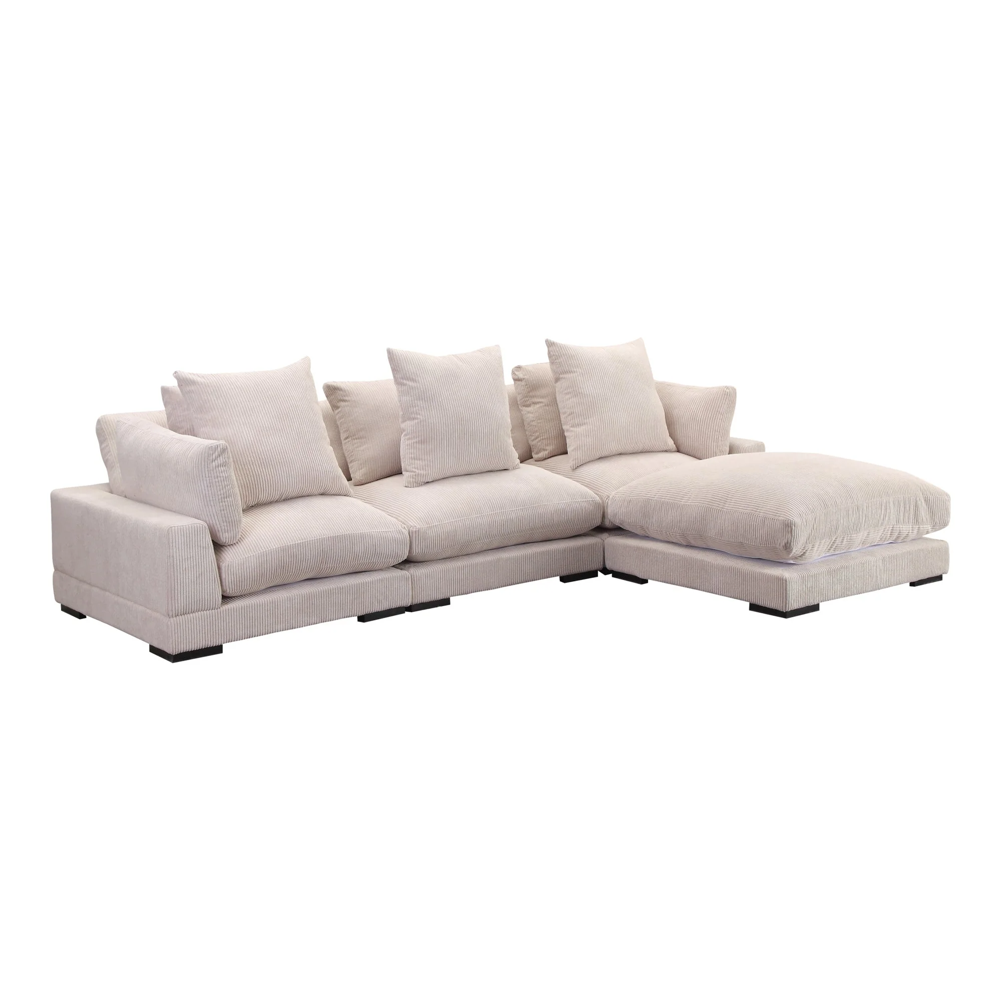 Moe's Home Collection Tumble Lounge Light Brown Modular Sectional - Image 2