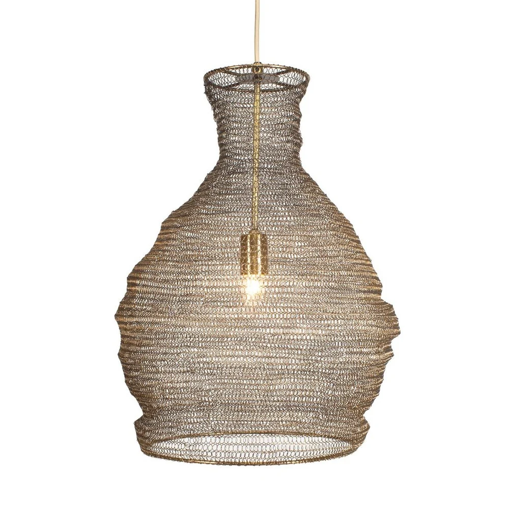 Uttermost Woven Antique Brass Murmur 1 light pendant - Image 2
