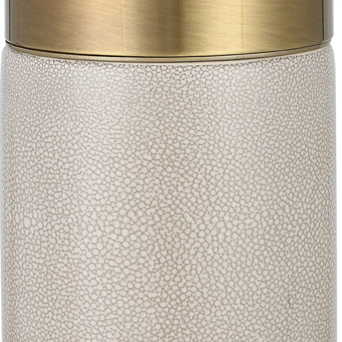 Uttermost Adelia Ivory Crackle Glaze Ceramic and Brushed Brass Table Lamp With Drum Shade - Image 7