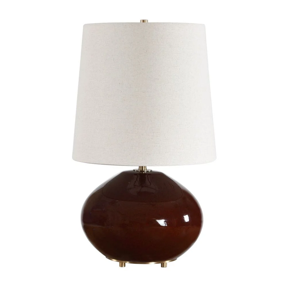 Uttermost Allemand Dark Ruby Red Glazed Table Lamp - Image 4