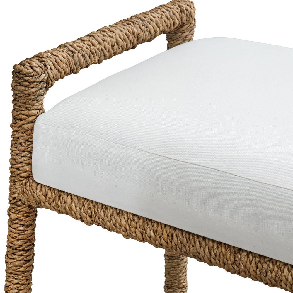 Uttermost Araiza Snow White Performance Fabric Bench - Image 6