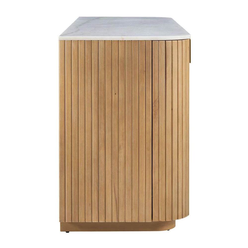 Uttermost Arik Alder Wood 4- Door Cabinet - Image 4