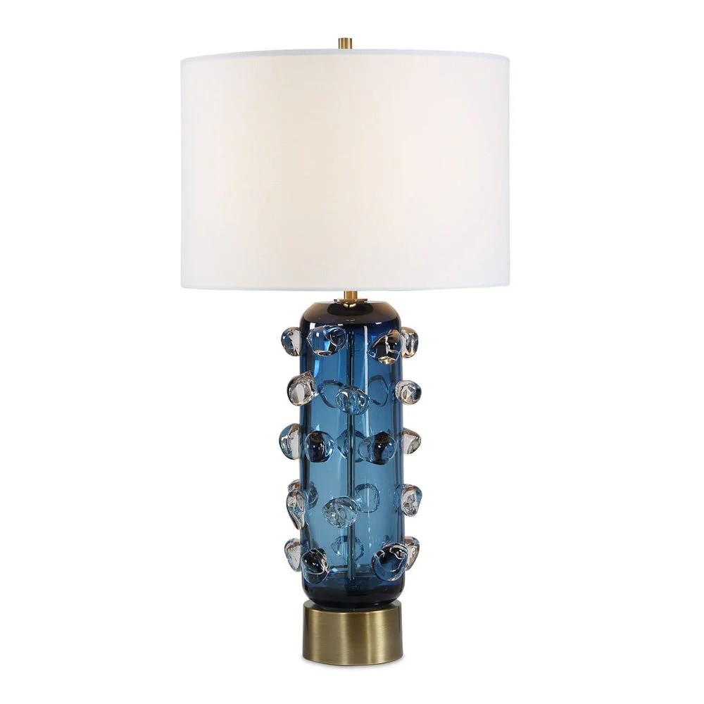 Uttermost Aura Blue Glass Table Lamp - Image 3
