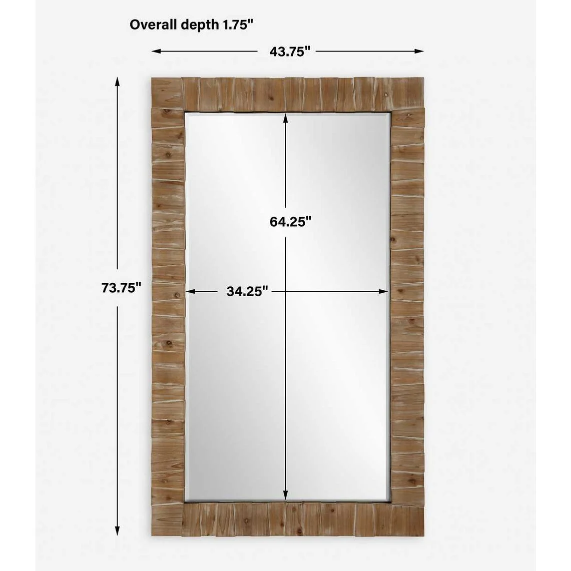 Uttermost Ayanna Coastal Light Gray Wash Mirror - Image 5