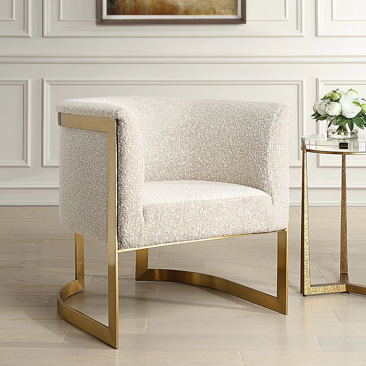Uttermost Bellina Knubby Boucle Accent Chair - Image 2