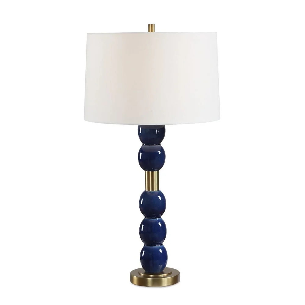Uttermost Bellore Denim Blue Glazed Table Lamp - Image 3