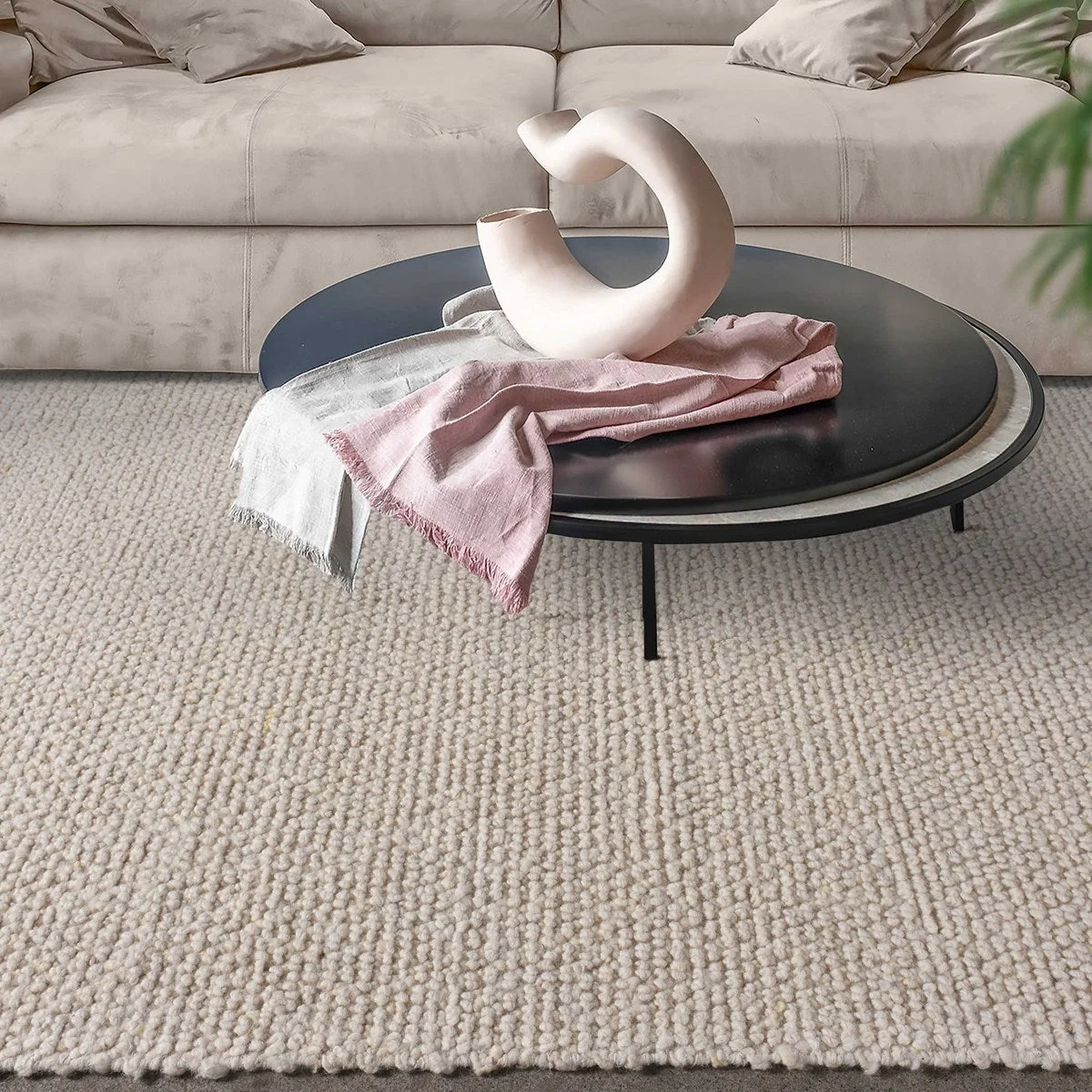 Uttermost Braxton Hand Woven Wool Beige Rug ~ 9 x 12 - Image 5